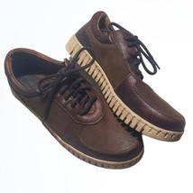 Born BOC Brown Leather Fashion Sneakers Flats Size 9.5 - £28.98 GBP