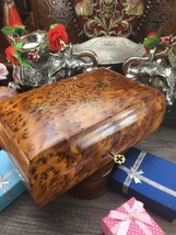 Handmade Trinket organizer box, root of exotic thuya wooden box from Morocco - £115.52 GBP