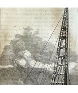 Gun Powder Pile Driver 1876 Worlds Fair Centennial Victorian Engraving D... - €59,66 EUR