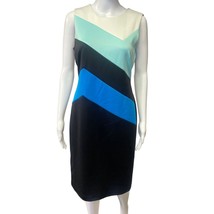 Calvin Klein Women&#39;s Colorblock Dress, Sleeveless, knee length Size 8 SKU 3168 - $37.40