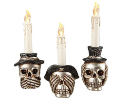 Silvestri Trick or Treat Candle Acrylic Battery Operated LED 7.25 in Hal... - $33.29