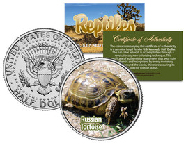 RUSSIAN TORTOISE * Reptiles * JFK Half Dollar US Colorized Coin HORSFIEL... - $8.56