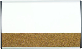 Quartet Arc Cubicle Combination Board, 30&quot; x 18&quot;, Whiteboard/Cork Surface, Alumi - £40.28 GBP