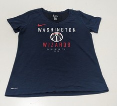 Washington Wizards Women&#39;s Large Nike Wordmark V Neck T Shirt NBA Basketball - £13.19 GBP