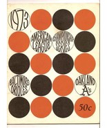 1973 ALCS Game program Oakland Athletics A&#39;s @ Baltimore Orioles AL Cham... - €57,38 EUR