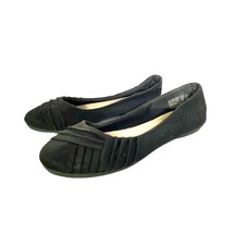 American Eagle Womens Shoes Ballet Flats Size 7 Pleated Design Black Y2K - £10.84 GBP