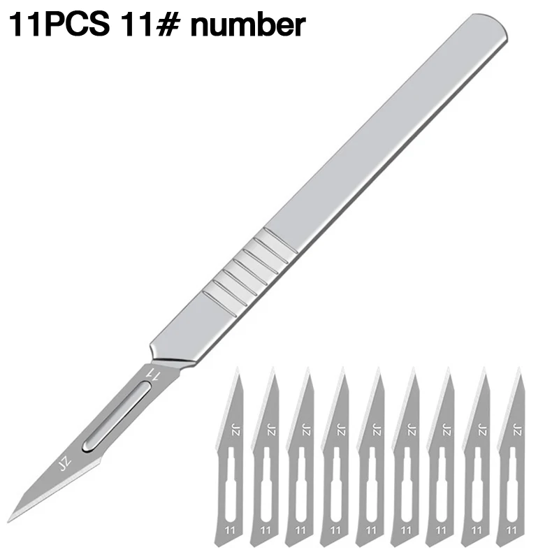 Haowook 11PCS 11# 23#  Steel Surgical Scalpel Blades + Handle Scalpel DIY Cuttin - £127.12 GBP