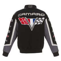 Chevrolet Camaro Racing Embroidered Cotton Collage Jacket JH Design Black - £118.02 GBP
