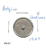 Belgium 5 Centimes, 1927, copper-nickel, KM 67 - $2.40 CAD