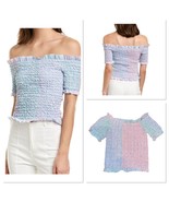 Petersyn Kinsey Smocked Off-The-Shoulder Top Cocktail NEW NWT Reg $238 S... - $20.50