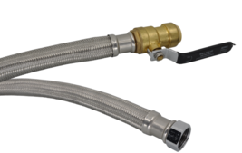 Aqua Plumb PipeBite Water Heater Connector 18&quot; With Brass Ball Valve - £29.46 GBP