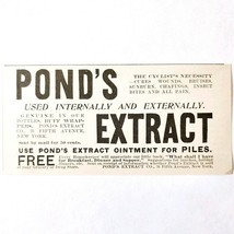 Pond&#39;s Extract Skin Ointment 1897 Advertisement Victorian Quack Medicine... - $28.05 CAD