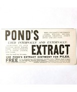 Pond&#39;s Extract Skin Ointment 1897 Advertisement Victorian Quack Medicine... - $370.74 MXN