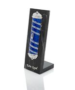 Keren Kopal Hand made Metal Blue mezuzah Decorated with Austrian Crystals - $52.20