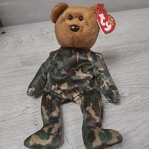 TY Beanie Baby 2003 HERO Military Camouflage Plush Toy Gift NWT NOS - £6.29 GBP