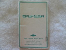 1984 Chevrolet Cavalier Owners Manual [Paperback] Gm - £14.56 GBP