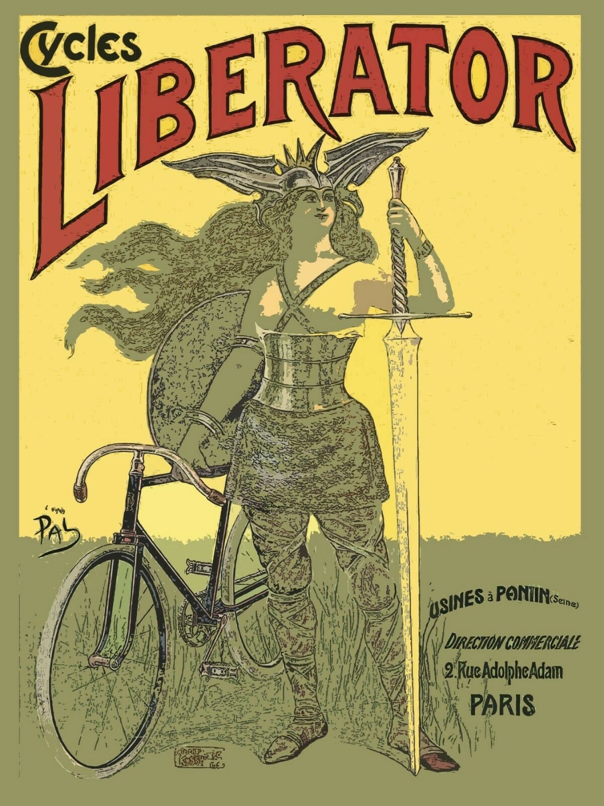 Decoration Poster.Home interior design print.Wall art.Liberator Bicycle art.7137