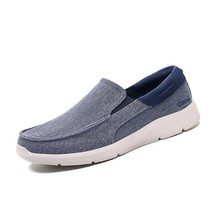 2021 Summer Men&#39;s Canvas Boat Shoes Outdoor Breathable Soft Slip-On Loafers Fash - £39.39 GBP