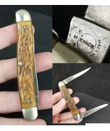 antique 1933-1935 Remington R4593 muskrat pocket knife BROWN BONE USA 2 ... - $179.45 CAD