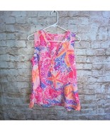 Lilly Pulitzer Kerry Silk Sleeveless Blouse Tank in Pink Paradise Size M... - $47.37 CAD