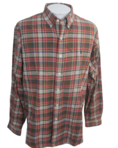 Ralph Lauren Custom Fit Men plaid shirt XXL long sleeve pit to pit 27 cotton vtg - £27.28 GBP