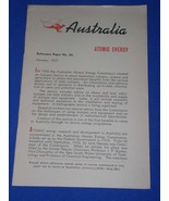 Australia Vintage Pamphlet Booklet Brochure Jan 1957 Atomic Energy - £11.18 GBP