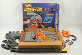 Hot Wheels Quick-Fire Crash Curve Set Race Track + Fiero Firebird Cars 1992 - £38.04 GBP