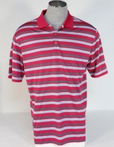 Nike Golf Tour Performance Dri Fit Pink &amp; Gray Short Sleeve Polo Shirt Men&#39;s NEW - £54.72 GBP