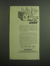 1949 Linjebuss Swedish Trans-European Bus Lines Ad - Travel with me - £15.01 GBP
