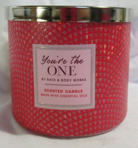 Bath &amp; Body Works 3-wick 14.5 oz Jar Scented Candle YOU&#39;RE THE ONE w/ ess oils - £30.78 GBP