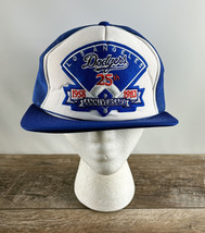 Los Angeles Dodgers 25th Ann Trucker Style Baseball Hat YoungAn Blue White Vtg - £30.96 GBP