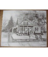 Mac L. Ritchie Home Drawing by Nancy Bell 47/500 Local Artist - £39.96 GBP