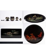 Japanese Fujian Laquered Wood Wares Lot Temple Mountain pick1 - $38.60+