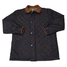 Vintage Polo Ralph Lauren Plaid Lined Suade Collar Diamond Quilted Puffe... - $124.00