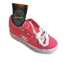 HEELYS Canvas Upper Skate Shoes Youth Size 4 HES10438 Hot Pink White - $44.03