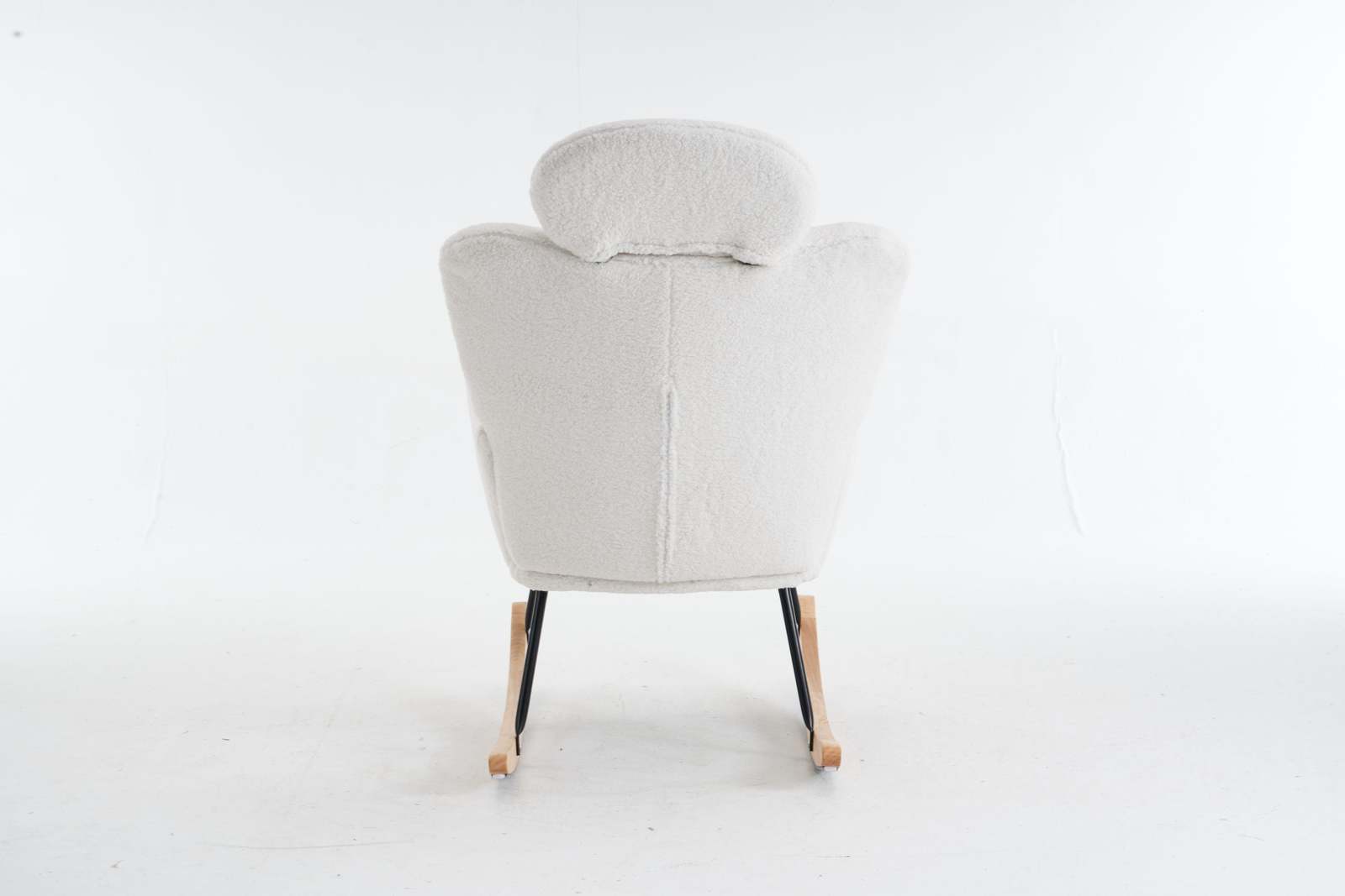 Teddy Fabric Rocking Glider Chair - Ivory Item image 13