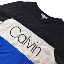 Calvin Klein Women&#39;s T Shirt Dress Size Medium Colorblock Logo Summer - £24.91 GBP