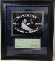 Carroll Shelby Framed Autograph Check #1345 dtd Feb 15 &#39;63 - $985.05