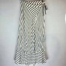 Astr Womens Maxi Skirt Size Small Black And White Striped Wrap Around - £17.12 GBP