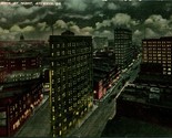 Vtg Postcard c 1908 Atlanta At Night - Bird&#39;s Eye View Atlanta GA Unused - £4.23 GBP