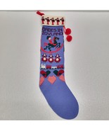Dept 56 Knit Christmas Stocking Vintage 1985 Babes In Toyland Red Pom Po... - $15.74