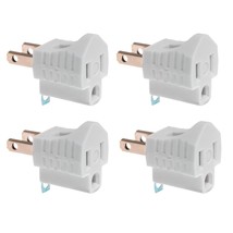 2 Prong To 3 Prong Grounded Outlet Converter Adapter With Polarized Plug... - £11.77 GBP