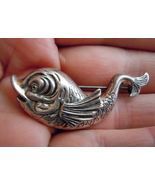 FISH Vintage Sterling Silver Brooch Pin - BEAU STERLING - 1 3/4 inches wide - $45.00