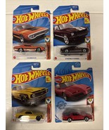 HOT WHEELS Lot Of 4 MUSCLE MANIA Pontiac Firebird Mustang Copo Camaro Pl... - $10.89