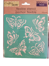 Crafter&#39;s Square Flexible Stencil - New - Butterflies - $8.99