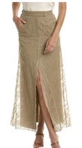 Brunello Cucinelli Silk Embroider Tulle Overlay Maxi skirt  Sz 42 6 M NWT $ 5695 - £798.55 GBP
