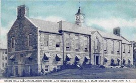 Green Hall University of Rhode Island Kingston RI 1949 postcard - $6.43