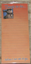 LEANIN TREE Cat at the Wheel~Do Before Run out of Gas~List Note Pad Magn... - £6.94 GBP