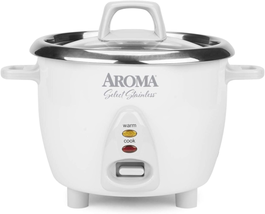 Rice Cooker &amp; Warmer With Uncoated Inner Pot 14 Cup 3 Quarts NEW - $55.49